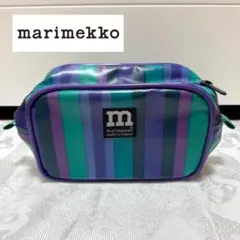 marimekko　マリメッコ　ポーチ　希少デザイン　ボックスロゴ　日本未発売のサムネイル
