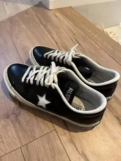 CONVERSE ワンスターJ 黒白 レザー 26.0 美品