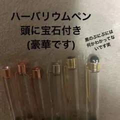ハーバリウムボールペン 6本セット 宝石風＆黒ぷにぷに付き