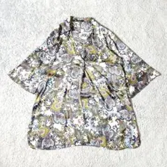 ザラ　ミニワンピース　チュニック　ペイズリー柄　フレア袖　お洒落なデザイン