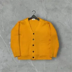33degree Vネック カーディガン マスタード イエロー