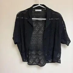 Lax Dan Tia半袖 カーディガン ブラック