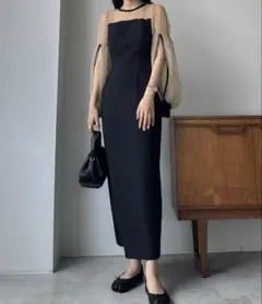 louere ボリューム袖ワンピース　Lサイズ