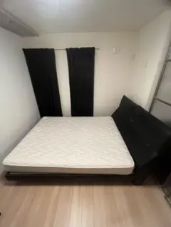 美品 ✨️ワイドダブルベッド フレーム マットレスセット