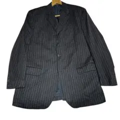 イヴサンローラン イタリア製 ウール100% 秋冬 ピンスト ジャケット L