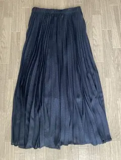 グリーンレーベルリラクシング　プリーツ　スカート　ロング　ドット　水玉　フリー