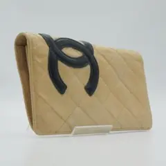 CHANEL シャネル カンボンライン 長財布 ベージュ 二つ折りのサムネイル