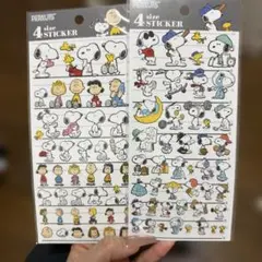 4Sizeステッカー PEANUTS スヌーピー 2枚セット