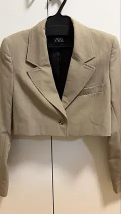 ZARA ベージュ テーラードジャケット