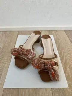 Sサイズ　diana スカーフリボン サンダル ミュールのサムネイル