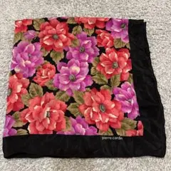 pierre cardin シルク　スカーフ　大判　花柄