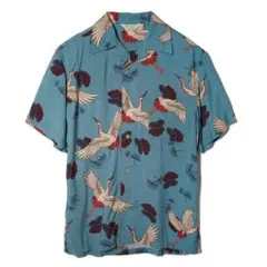 アロハシャツ☆3L (XXL) レーヨン 総柄 オープンカラーシャツ RB-76