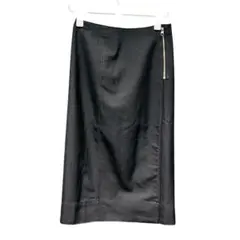 UNIQLO U ユニクロユー ウールブレンド ラップスカート S 黒
