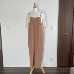 ★最終です★ ユニクロ　ドレープキャミソールサロペット　新品　Lサイズ