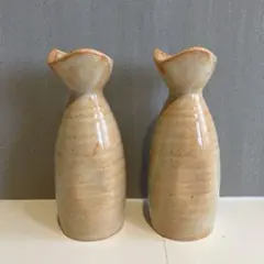 D-4 昭和レトロ ふぐ 徳利 2個セット 酒器 陶器 ビンテージ 古道具 