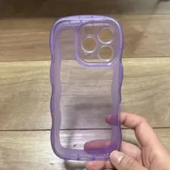 透明紫色iPhoneケース（16Pro）