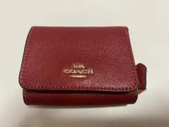 COACH レッド 三つ折り財布