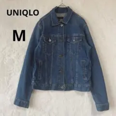 상태좋음 UNIQLO M シンプル デニムジャケット ブルー Gジャン