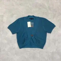 LAURA ASHLEY - LAURAASHLEY(ローラアシュレイ) カーディガン サイズS レディース美品  - ネイビー×白 長袖 美品】❋ローラアシュレイ❋リボン付きネイビー長袖カーディガン