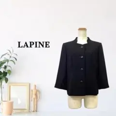 zk401【M】LAPINE テーラードジャケット ノーカラー 七分袖 ビジネスのサムネイル