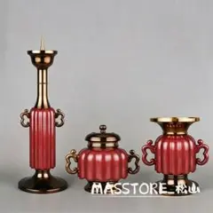 密教法具 敬慕心型三具足 寺院用仏具 仏教 工芸品 真鍮製 - メルカリ