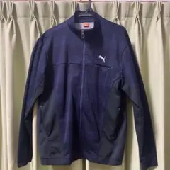 PUMA トレーニングジャケット L相当 ジャージ 上 ネイビー フルジップ