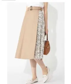 NBB!スカーフプリント切り替えスカート