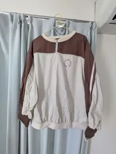 CiaopanicTypyハーフジップ プルオーバー ブラウン×アイボリーのサムネイル