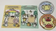 ポムポムプリン サンリオ クリアカード 缶バッジ ロフト セリア チームプリン