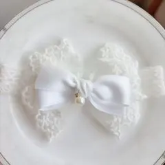 ヘアバンド　リボン　パール　ベビー　赤ちゃん　退院　お祝い　お参り　お食い初め