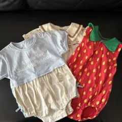 70cm 女の子 ロンパースセット ♡ 夏 半袖 ベビー服おまとめ売り