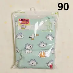 ユニクロ　90cm ベビー　長袖パジャマ上下　11ぴきのねことあほうどり　絵本