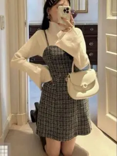 ツイードキャミミニワンピース[pp136]