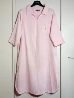 RALPH LAUREN　コットン二重仕立て　ルームワンピース　L｜専用ポーチ付のサムネイル