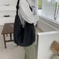 227 黒　ナイロンバッグ　斜め掛け　ショルダー　軽量　トート　通学　通勤