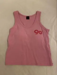 【完売商品】9090 girl OG Logo Glitter Tank Top