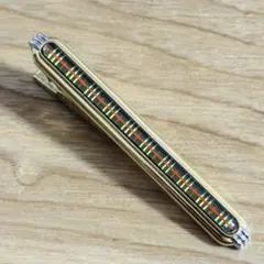 BURBERRY バーバリー ネクタイピン ゴールド×ノバチェック ホースロゴ