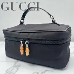 美品 化粧 ポーチ ケース バンブー 032 1956 0150 グッチ 2