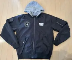 訳あり　ADJOIN ブラック MA-1ジャケット Lサイズ