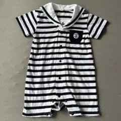 ストライプ セーラー襟ロンパース 95cm以下