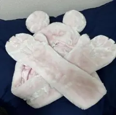 ディズニーピンクマフラーキャップ