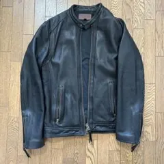 JACKROSE ANTIQUE ブラック レザーライダースジャケット