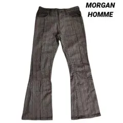MORGAN ヘリンボーン織り ブーツカット フレアパンツ 85357のサムネイル