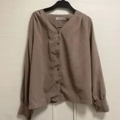 Futier Land ブラウス 長袖 ブラウン