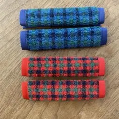 バッグ持ち手カバー　タオル地　チェック