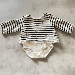 プティマイン ベビー ロンパース ボーダー ピーターラビット 春秋冬