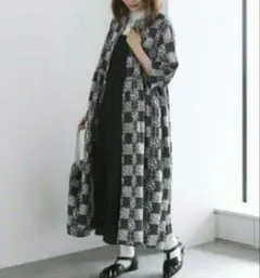 新品タグ付✨HaTaKaKe×TSUHARU 袖切替ボリュームロングワンピース