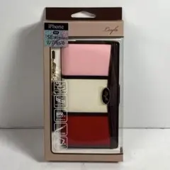 iPhone スマホケース手帳型 SE3 SE2 8 7 トリコロール 赤 13