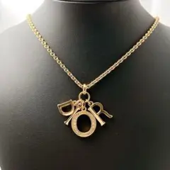 ディオール dior CD ロゴ ペンダント ネックレス ゴールド Y842
