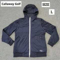キャロウェイ 中綿ジャケット 2WAY パーカー ネイビー L 美品
